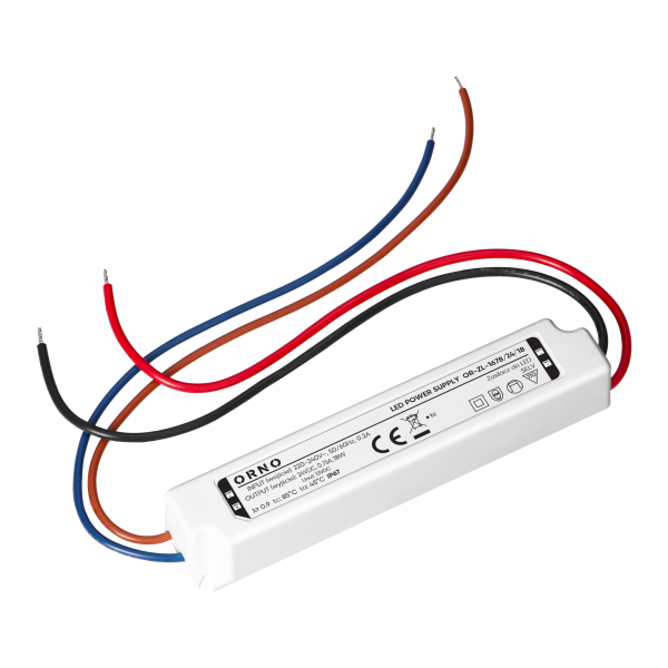 Zasilacz LED, IP67, hermetyczny, 24V, 18W, plastikowa obudowa Zasilacz LED, IP67, hermetyczny, 24V, 18W, plastikowa obudowa