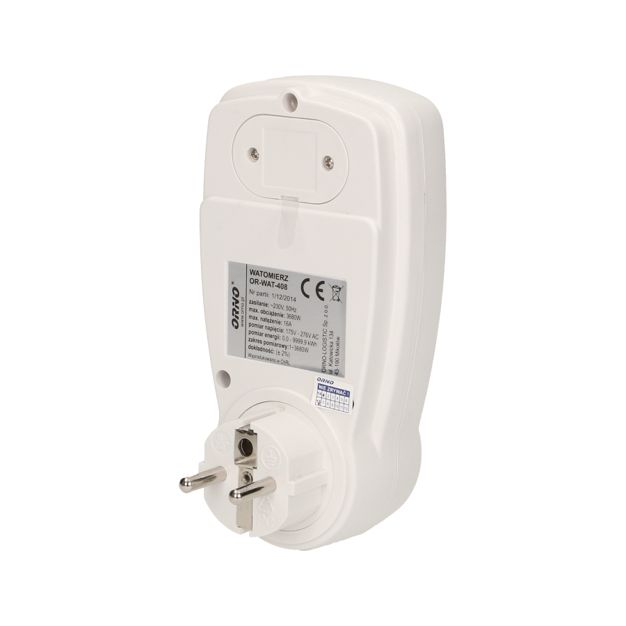 Dual tariff power meter with LCD display