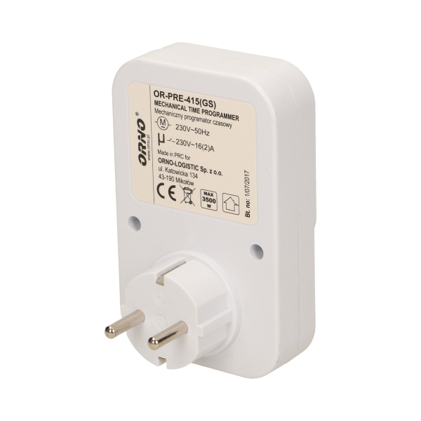 24 hours mechanical timer, schuko