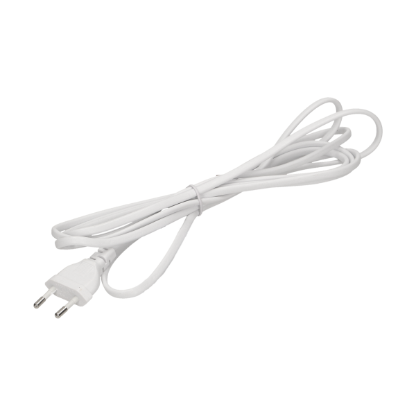 Connection cord with euro plug, 2x0.75mm2, 1.9m, white