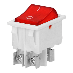 Rocker switch with backlight, white