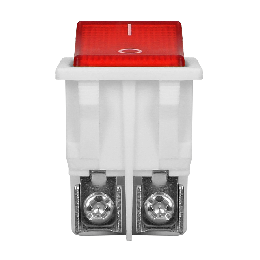 Rocker switch with backlight, white