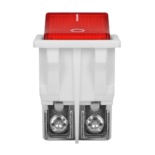 Rocker switch with backlight, white