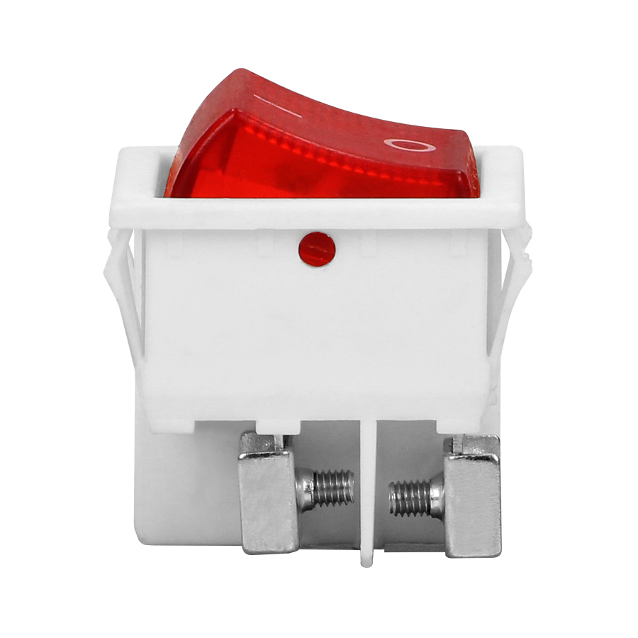 Rocker switch with backlight, white