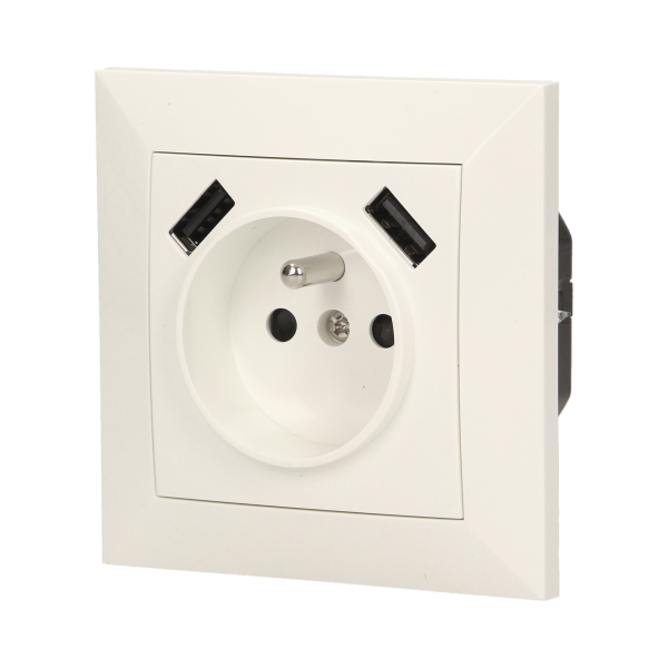Electric socket with USB charger