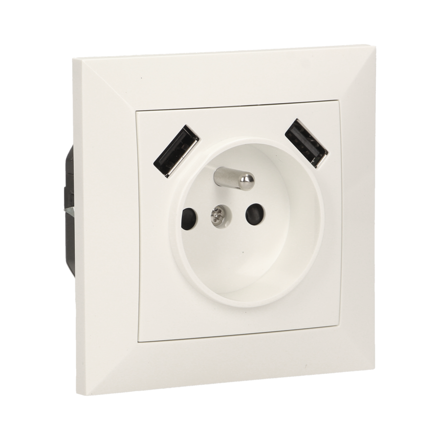 Electric socket with USB charger