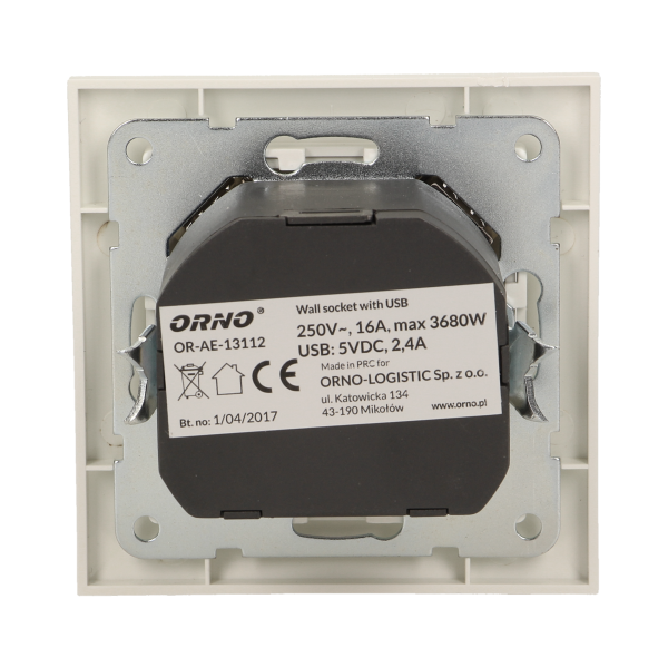 Gniazdo elektryczne z ładowarką USB