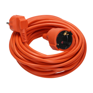 Garden extension cord with 1 Schuko socket, PVC 3x1mm², 10m long