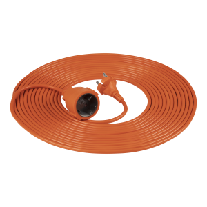 Garden extension cord with 1 socket, PVC 2x1mm², 10m long