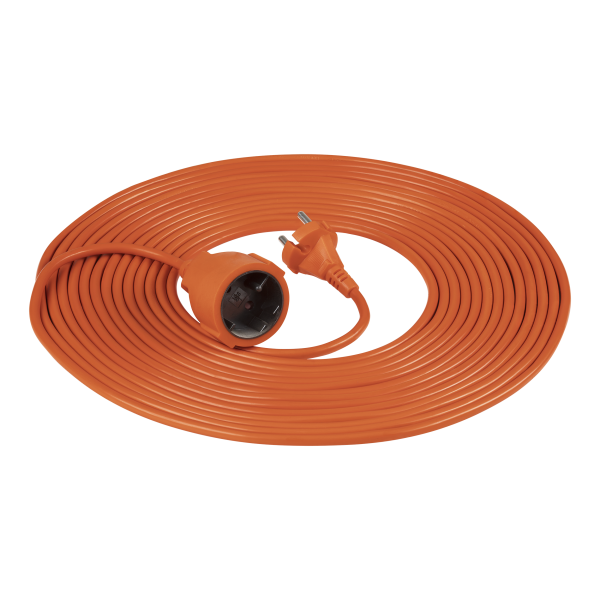 Garden extension cord with 1 socket, PVC 2x1mm², 10m long