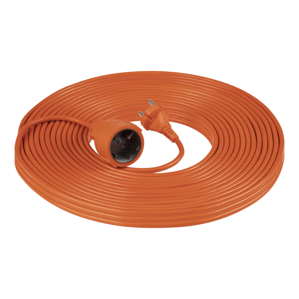 Garden extension cord with 1 socket, PVC 2x1mm², 30m long