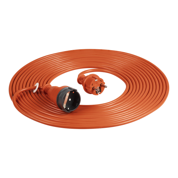 Garden extension cord made of PVC, IP20, potted, cable 10m long, Schuko 3x1mm², product made in Poland