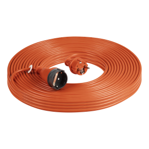 Garden extension cord made of PVC, IP20, potted, cable 40m long, Schuko 3x1mm², product made in Poland