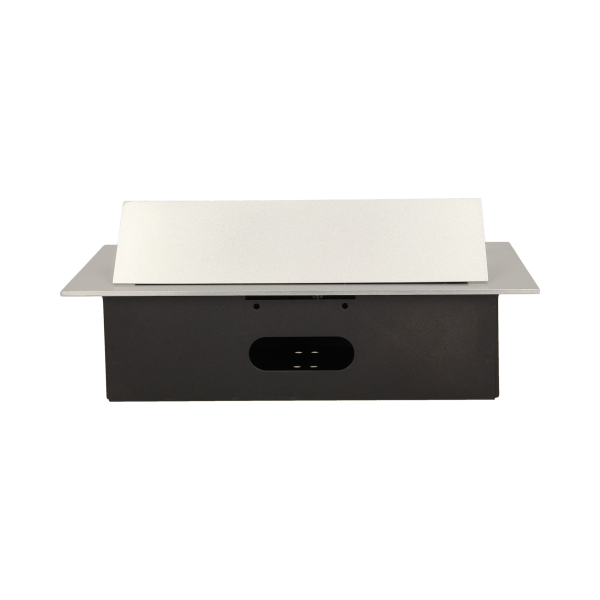 Flush-fitting furniture socket, silver