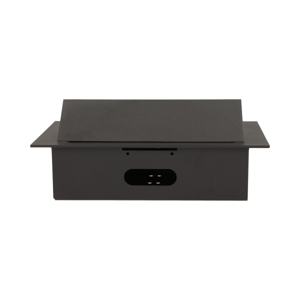 Flush-fitting furniture socket, black