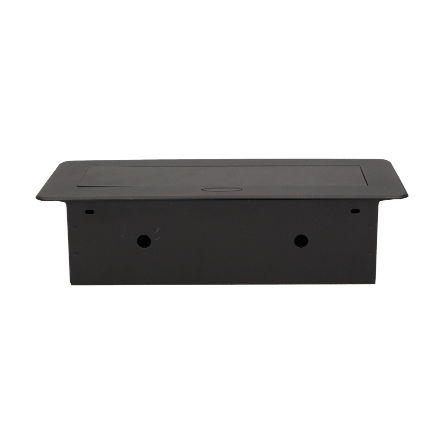 Flush-fitting furniture socket, black