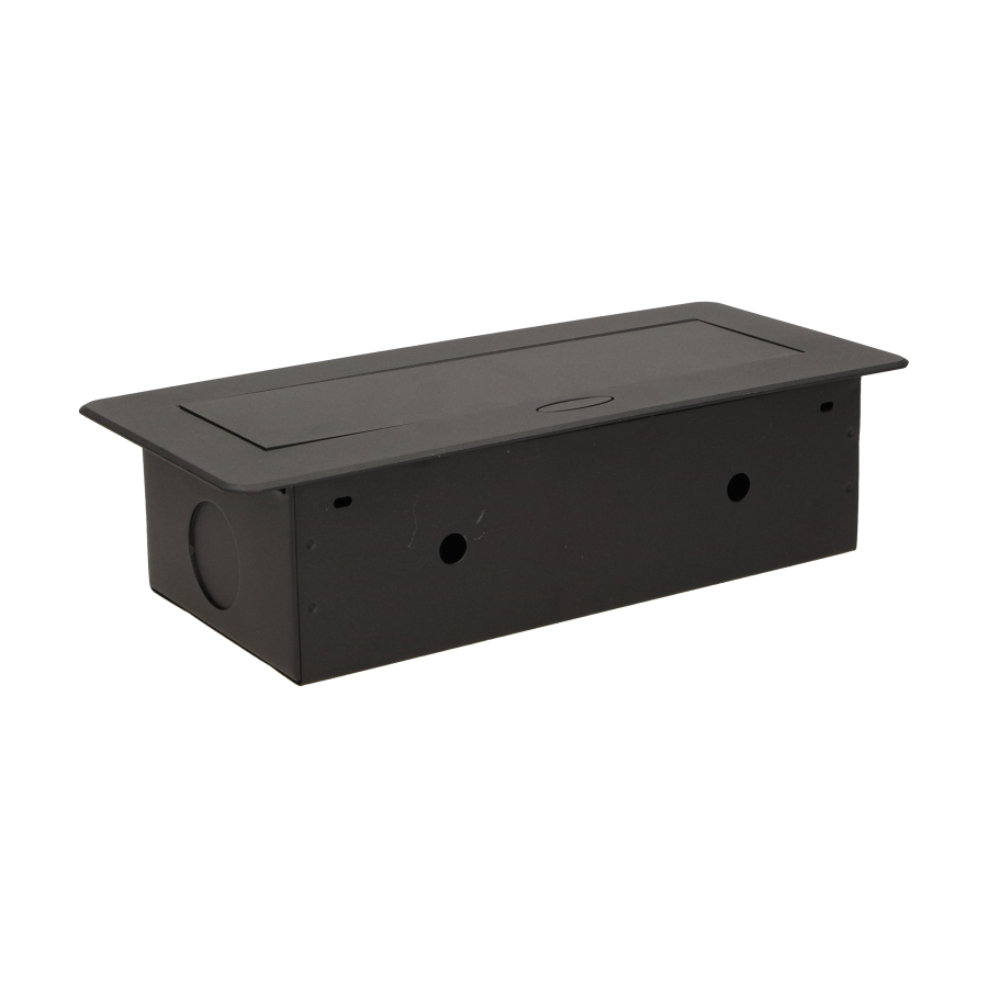 Flush-fitting furniture socket, black