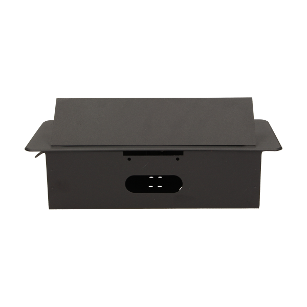 Flush-fitting furniture socket, black