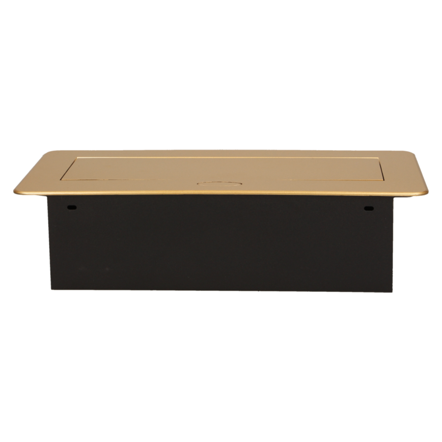 Flush-fitting furniture socket, gold