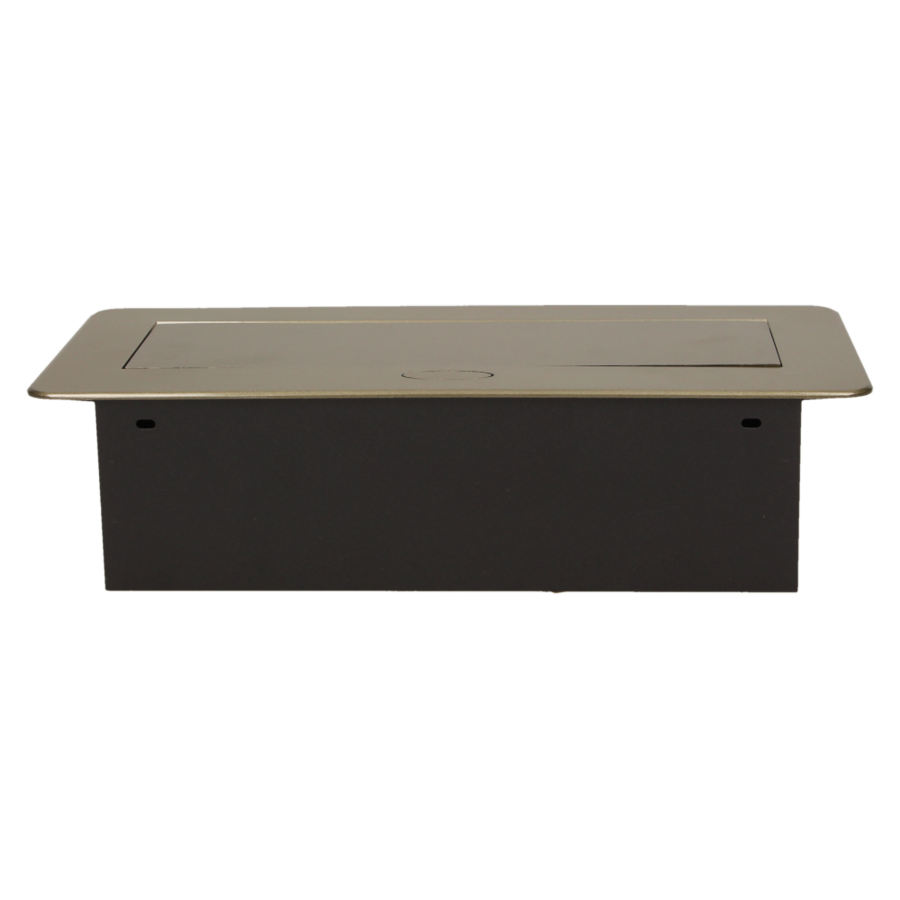 Flush-fitting furniture socket, brass