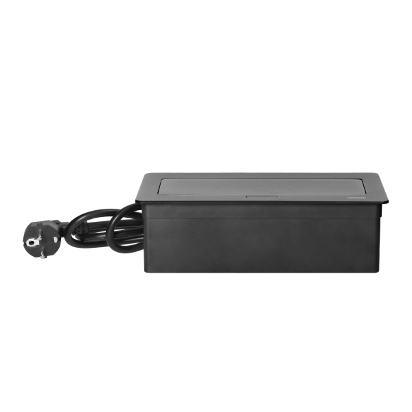 Set of furniture sockets REDE, 3x2P+E with 1.5m cable, black