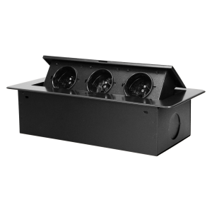 Flush-fitting furniture socket, graphite