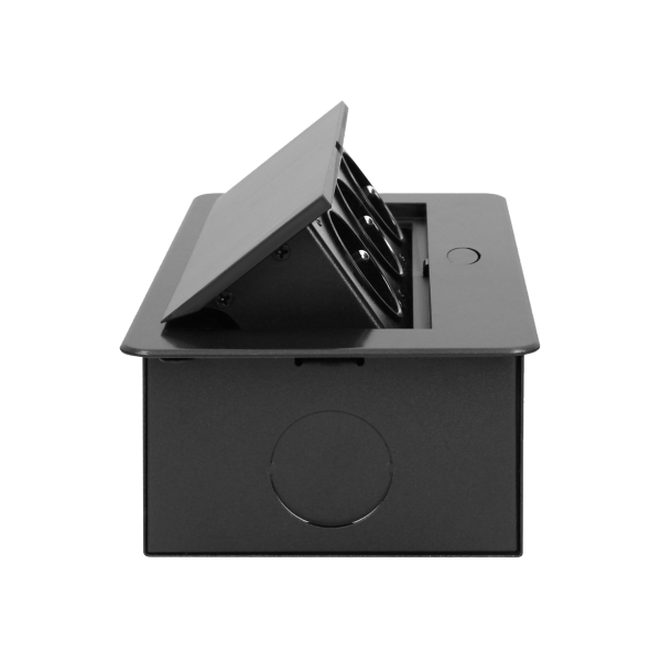 Flush-fitting furniture socket, graphite