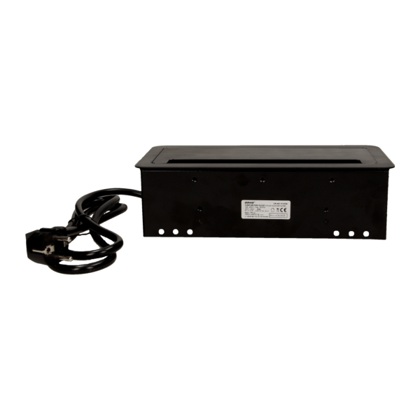 Flush-fitting furniture socket with 1.5m cable and anti-dust brush