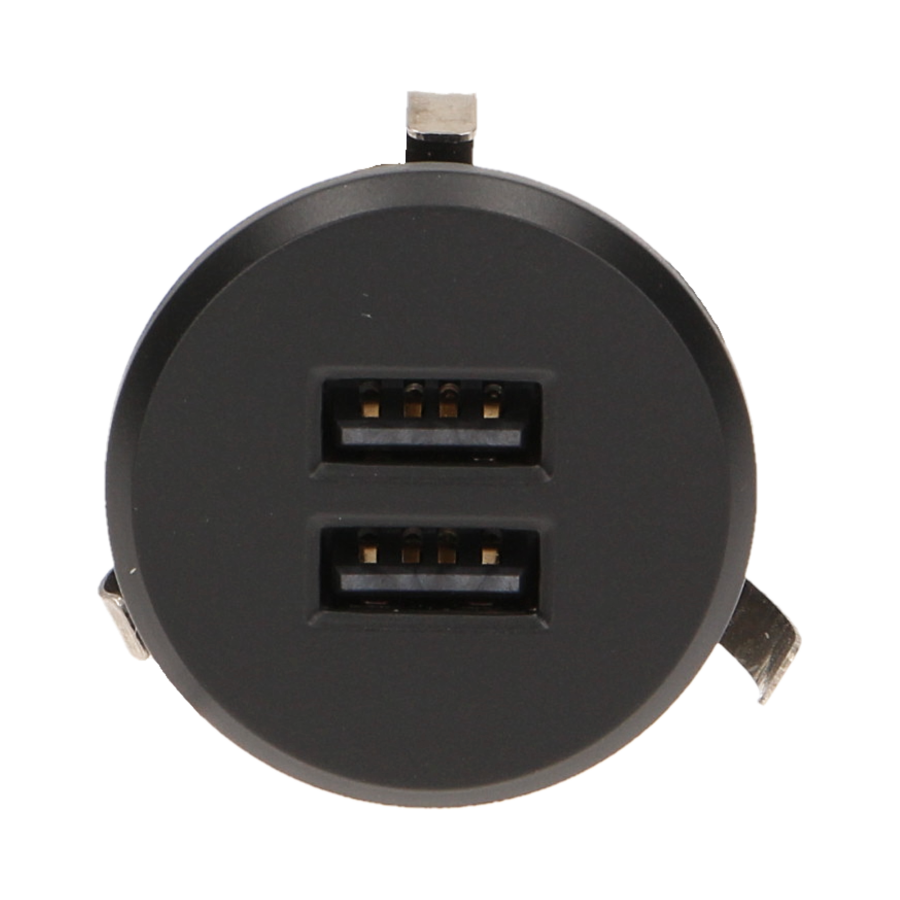 USB charger with power supply, black