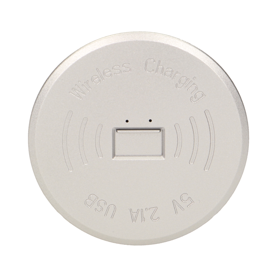 Wireless charger with an extra USB port, grey