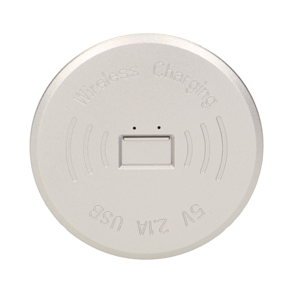 Wireless charger with an extra USB port, grey