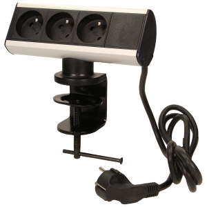 Desk socket with single clamp holder and 1.8m cable