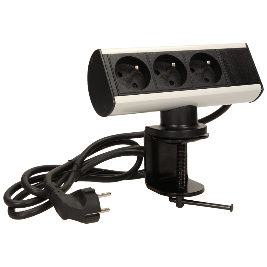 Desk socket with single clamp holder and 1.8m cable