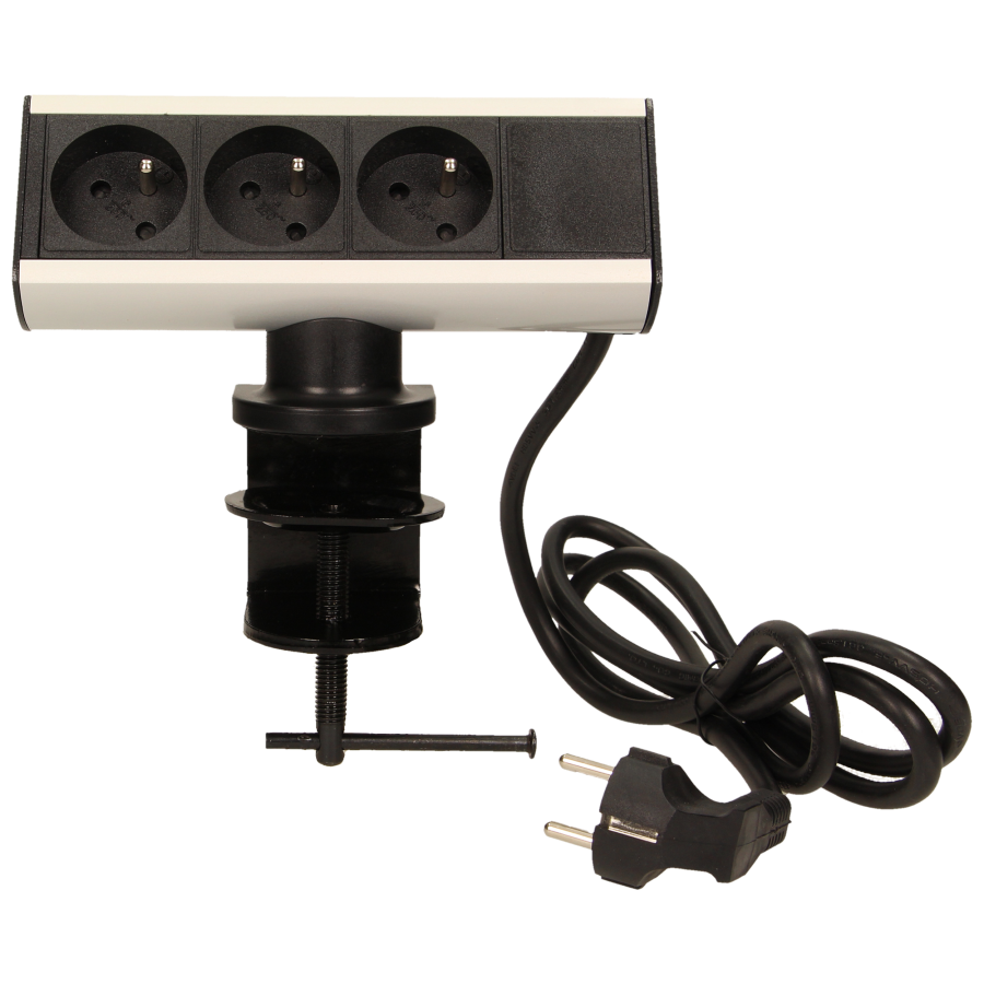 Desk socket with single clamp holder and 1.8m cable