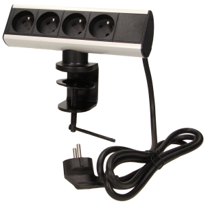 Desk socket with single clamp holder and 1.8m cable