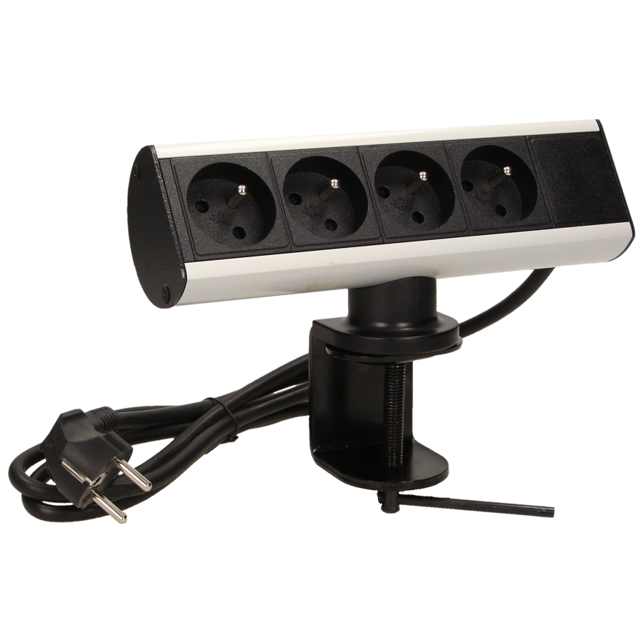 Desk socket with single clamp holder and 1.8m cable