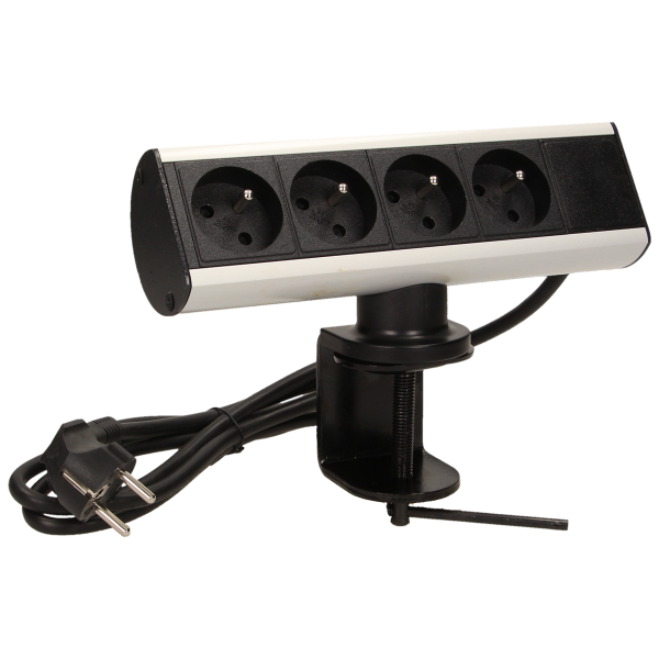 Desk socket with single clamp holder and 1.8m cable