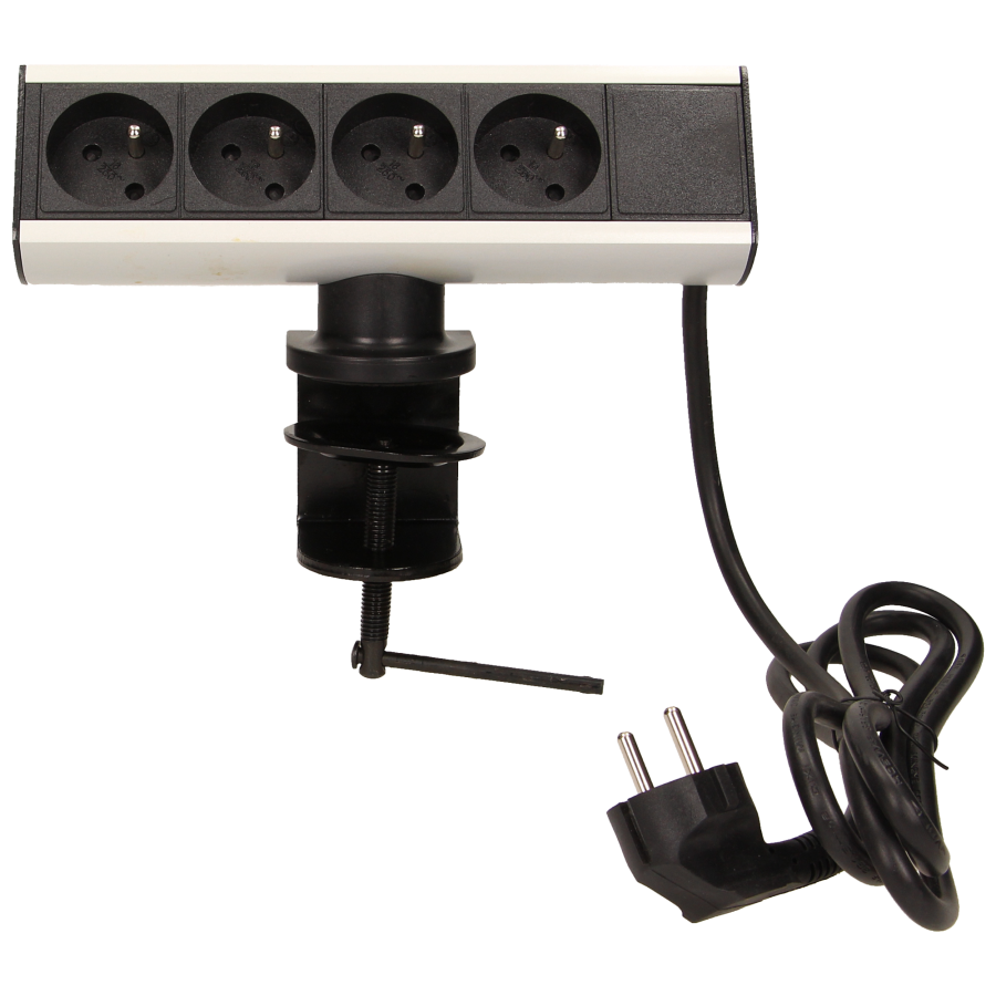 Desk socket with single clamp holder and 1.8m cable