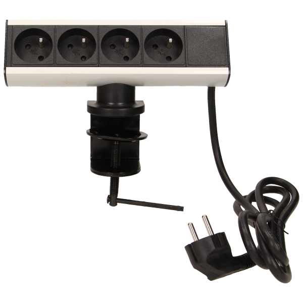 Desk socket with single clamp holder and 1.8m cable