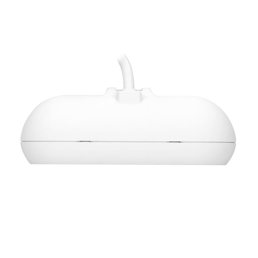 Desktop extension socket with USB chargers and clamp holders, white