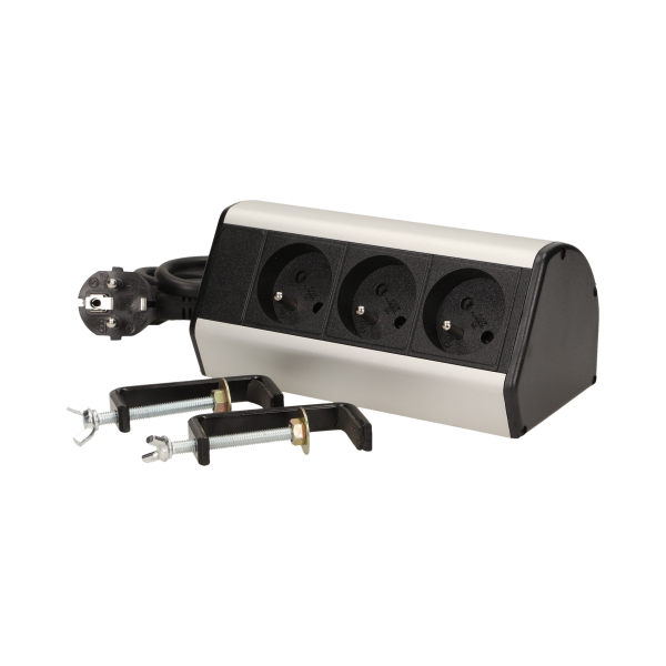 Desk socket with clamp holders and 1.8m cable