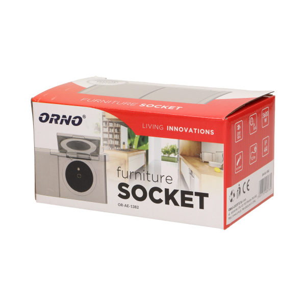 Under-cabinet hermetic electrical socket