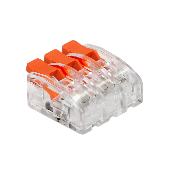 Złączka instalacyjna zaciskowa 3-przewodowa; na dowolny przewód 0,2-4mm²; IEC 450V/32A; 10 szt.