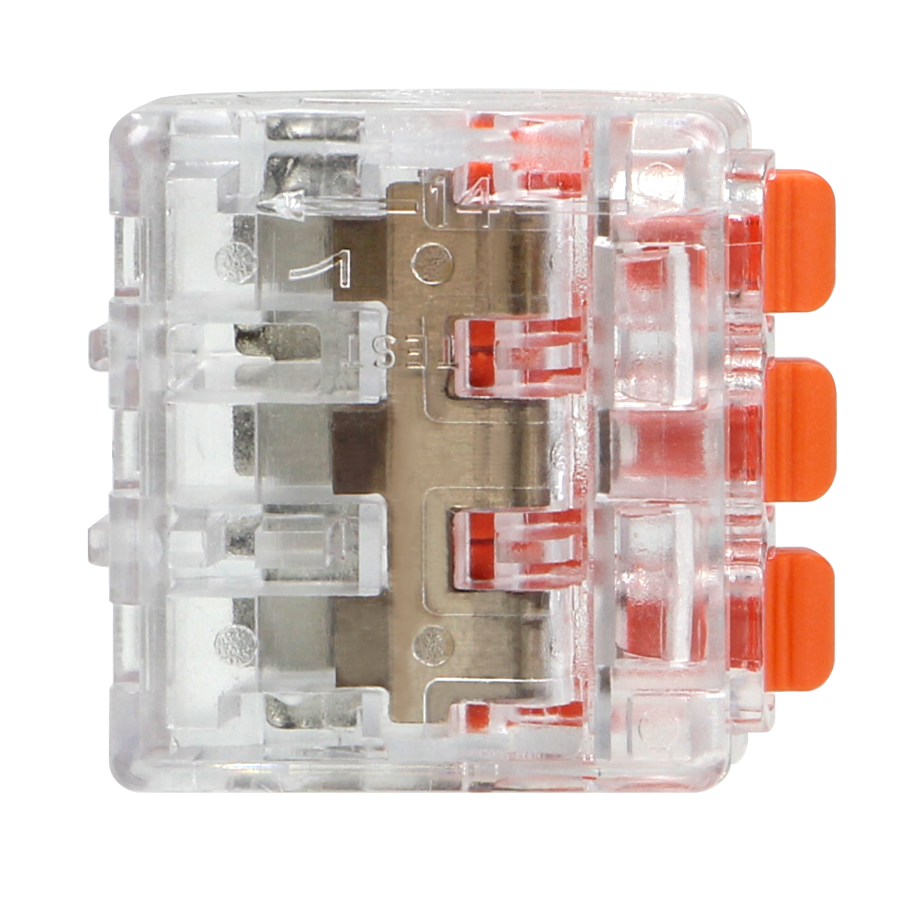 Złączka instalacyjna zaciskowa 3-przewodowa; na dowolny przewód 0,2-4mm²; IEC 450V/32A; 10 szt.