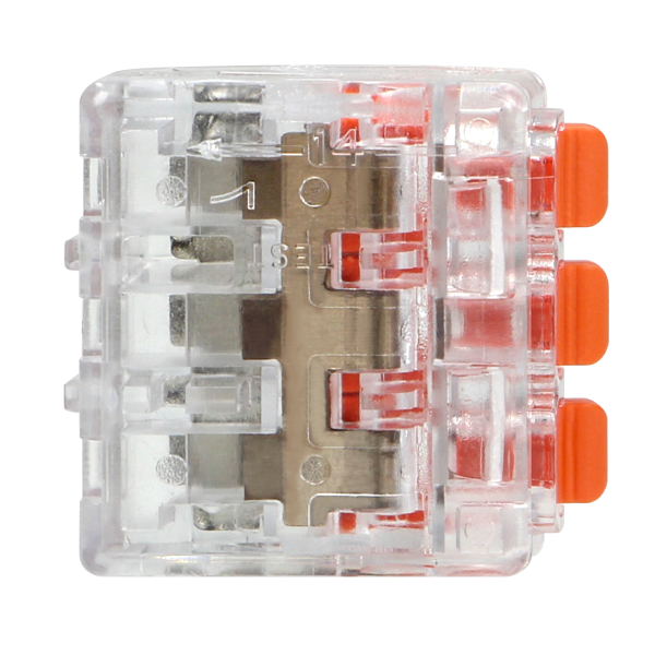 Złączka instalacyjna zaciskowa 3-przewodowa; na dowolny przewód 0,2-4mm²; IEC 450V/32A 100 szt.