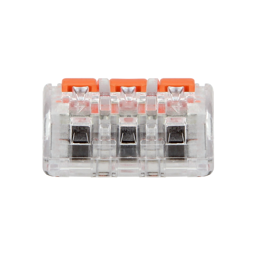 Złączka instalacyjna zaciskowa 3-przewodowa; na dowolny przewód 0,2-4mm²; IEC 450V/32A 100 szt.