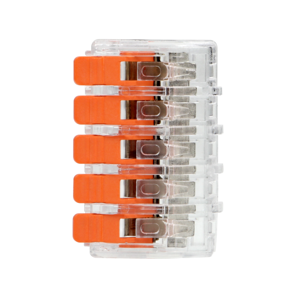 Złączka instalacyjna zaciskowa 5-przewodowa; na dowolny przewód 0,2-4mm²; IEC 450V/32A;Blister 4 szt.