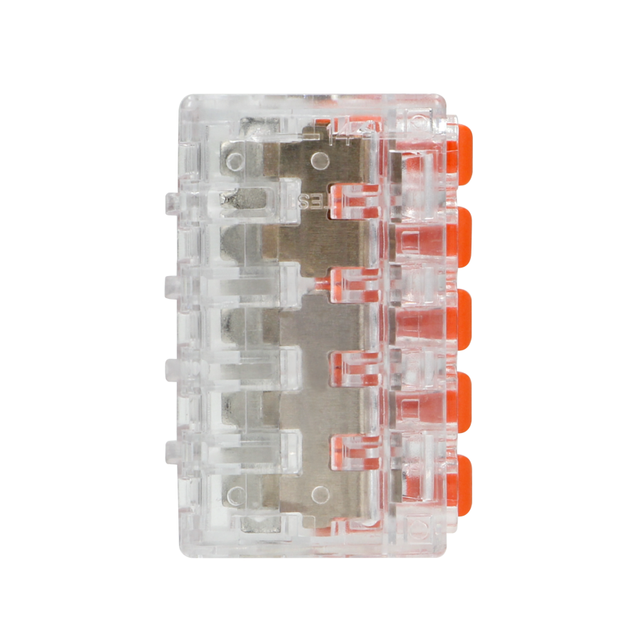 Złączka instalacyjna zaciskowa 5-przewodowa; na dowolny przewód 0,2-4mm²; IEC 450V/32A;Blister 4 szt.