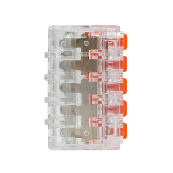 Złączka instalacyjna zaciskowa 5-przewodowa; na dowolny przewód 0,2-4mm²; IEC 450V/32A;Blister 4 szt.