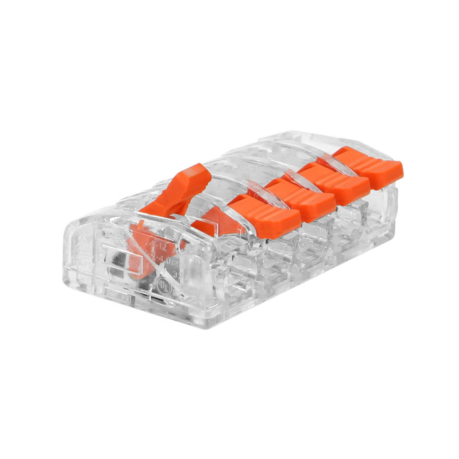 Złączka instalacyjna zaciskowa 5-przewodowa; na dowolny przewód 0,2-4mm²; IEC 450V/32A;Blister 4 szt.